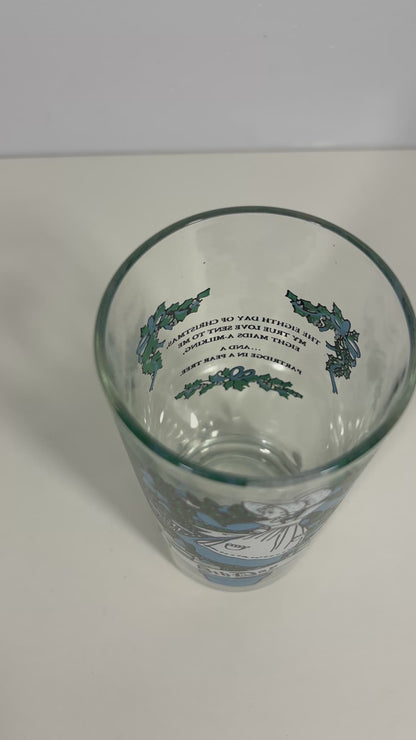 Indiana Glass 8th Day of Christmas Tumbler Glass