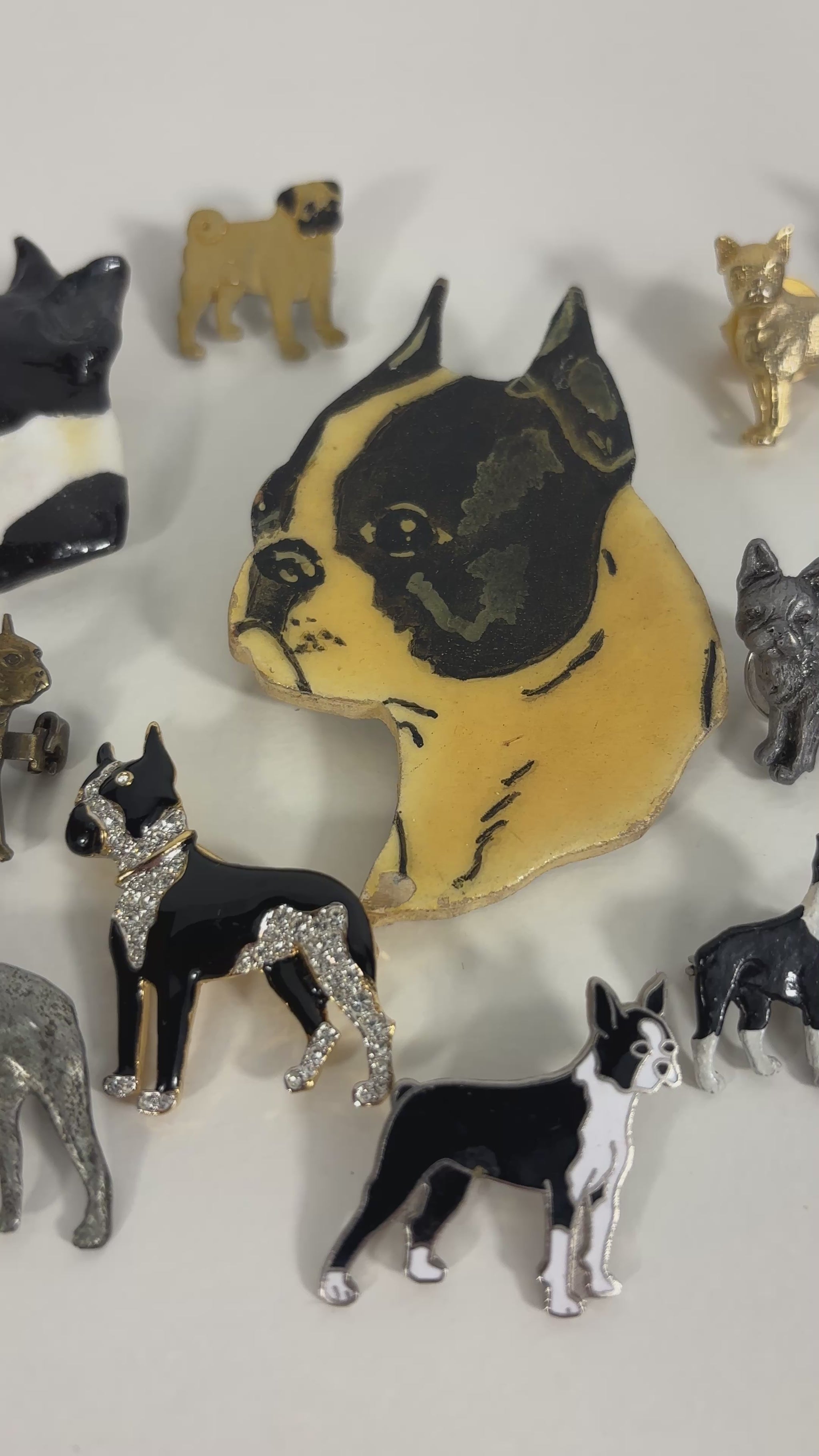 Lot of Boston Terrier Bulldog Frenchie Dog Pins
