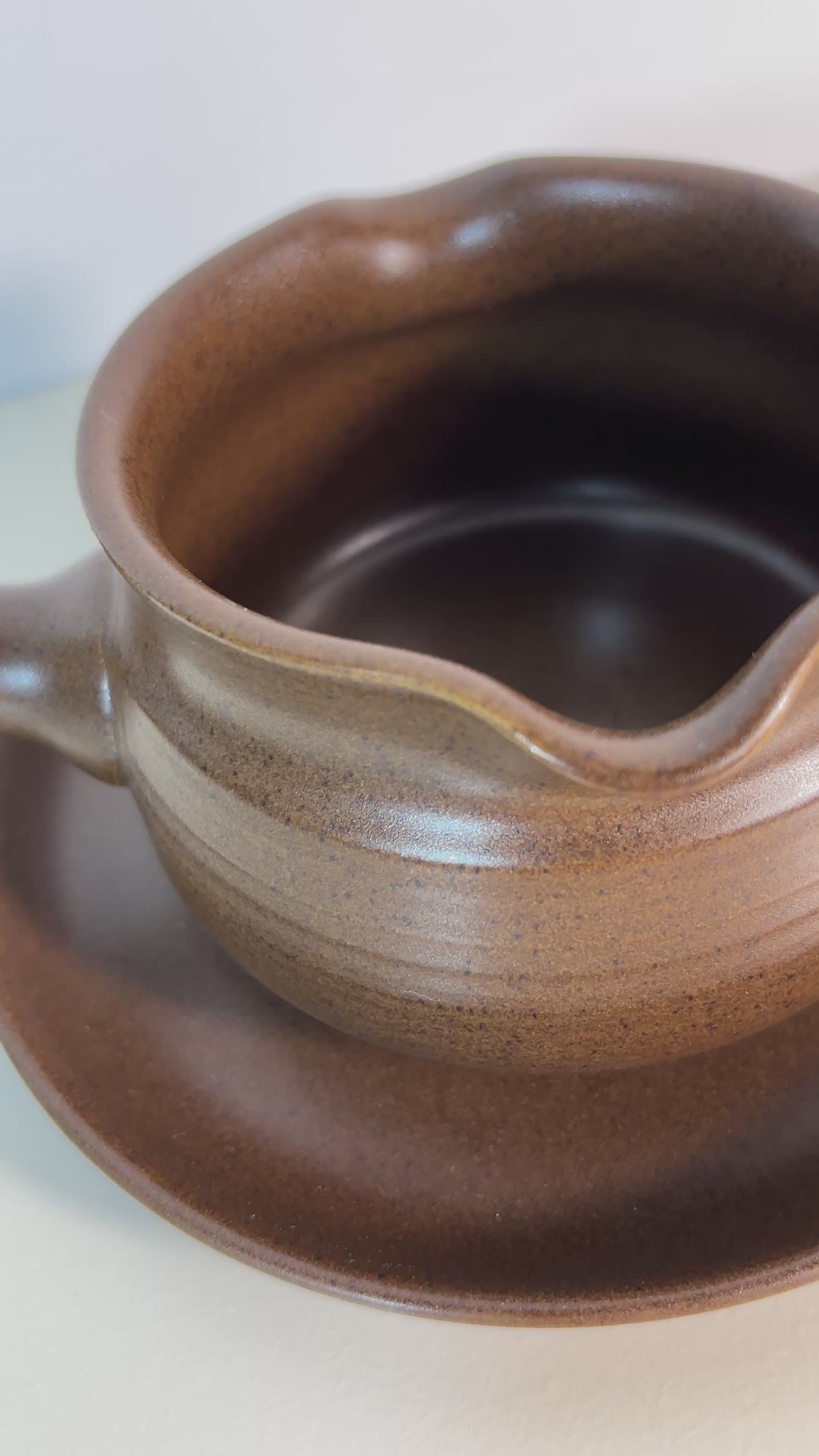 Denby Mayflower Gravy Boat with Stand