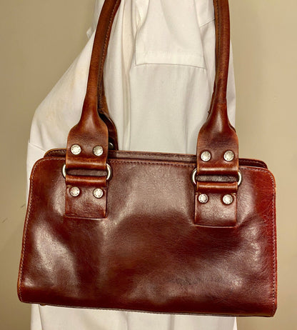 Prune Maroon Auburn Leather purse