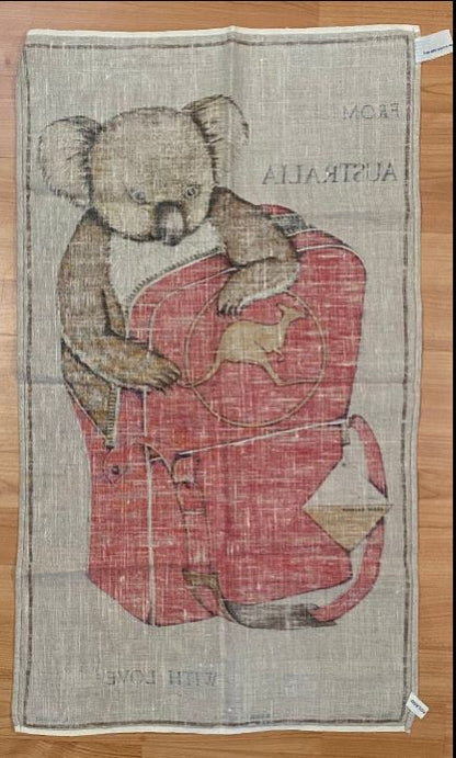 Pure Linen From Australia With Love Koala Wall Hanging