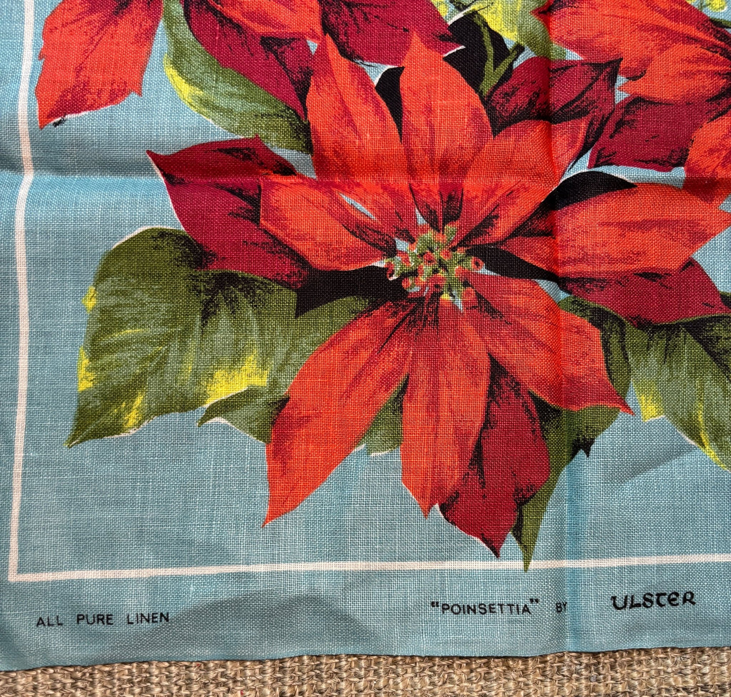 Poinsettia Kitchen Tea Towel