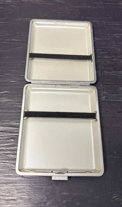 Purple Leather and Chrome Cigarette Case
