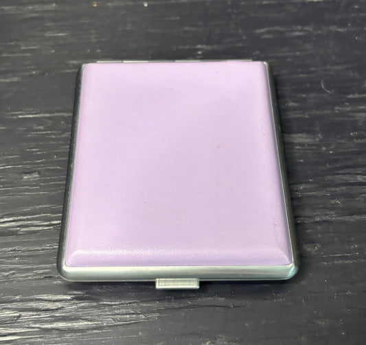 Purple Leather and Chrome Cigarette Case