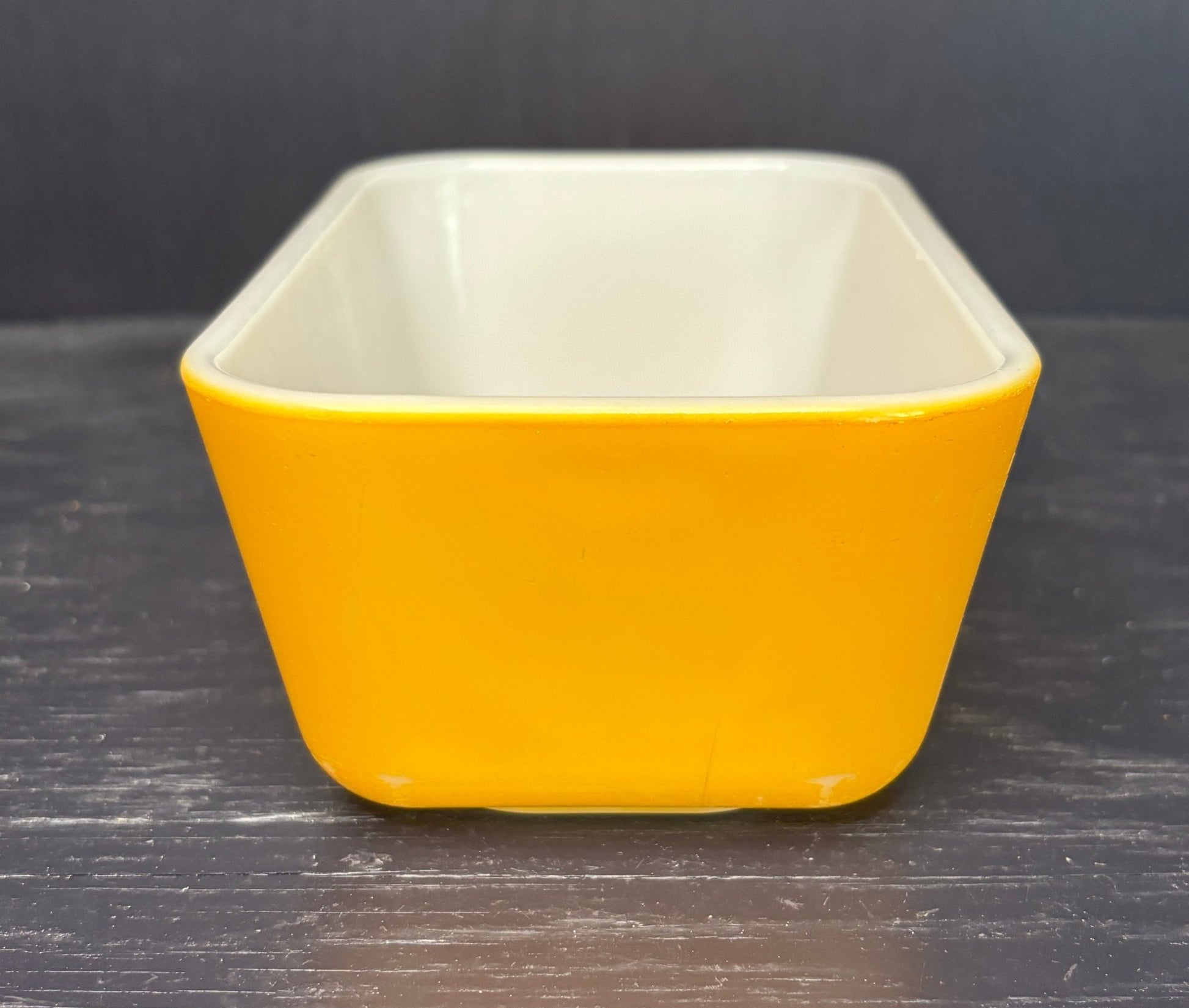 Pyrex Gold Orange Refrigerator Dish Mini Loaf Pan