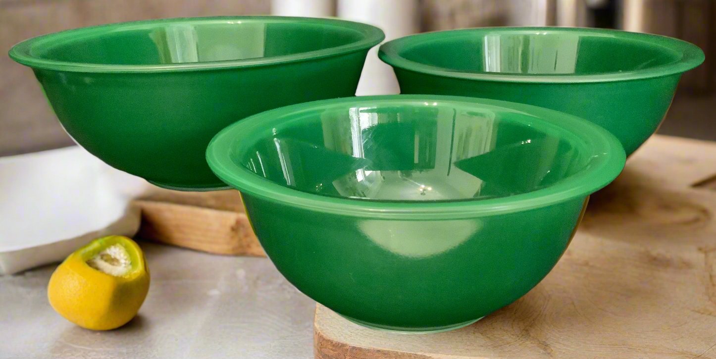 Pyrex Green Nesting Mixing Bowls - HLJ at HomePyrex Green Nesting Mixing BowlsNesting BowlsPyrex