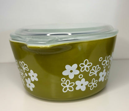 Pyrex Spring Blossom Crazy Daisy 1 Quart Round Casserole Dish