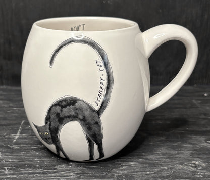 Rae Dunn Black Cat Scardey Cat Mug