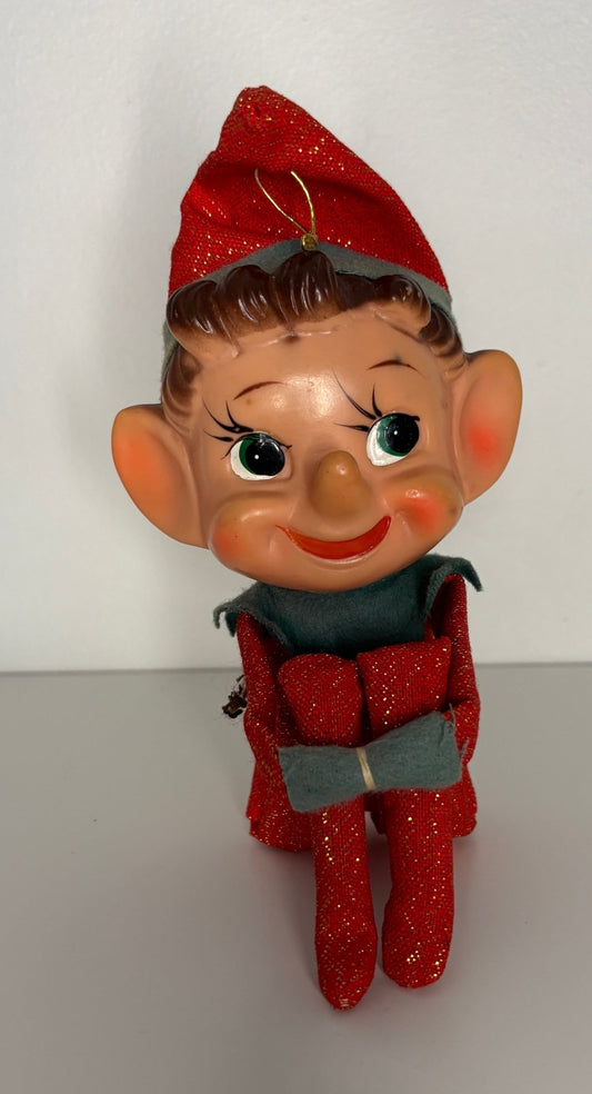 Rare Takara Japan Knee Hugger Elf Christmas Figurine Ornament