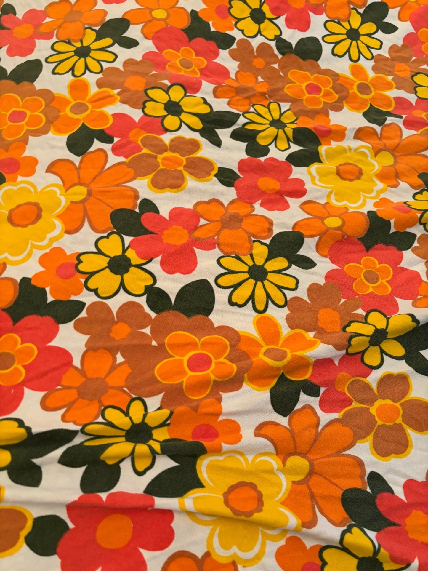 Orange Floral Blanket