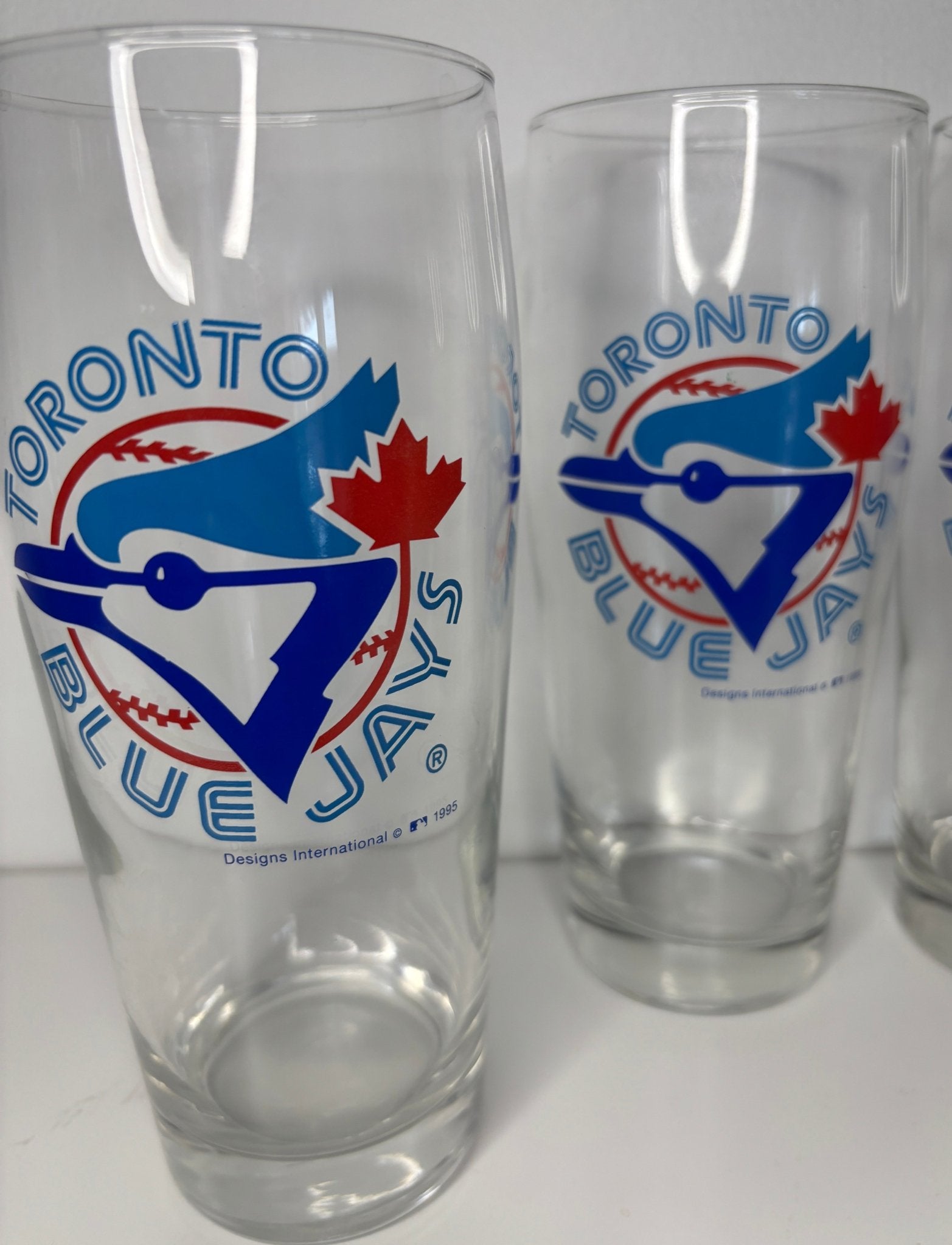 Retro Toronto Blue Jays Logo Pilsner Beer Glasses