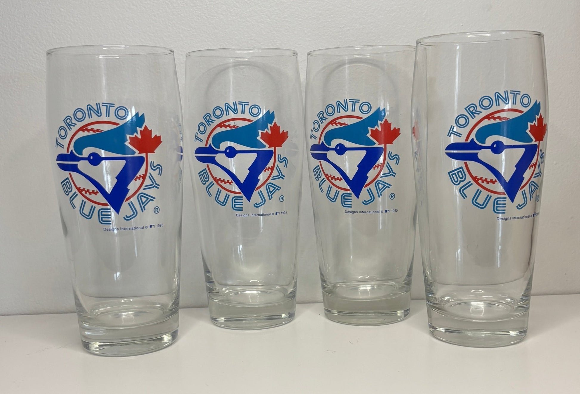 Retro Toronto Blue Jays Logo Pilsner Beer Glasses