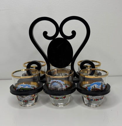 Wien Shot Glasses and Carrier