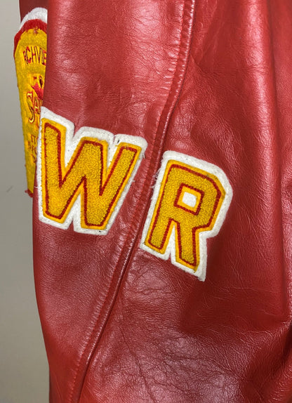 Saints High School Vintage Leather Football Jacket