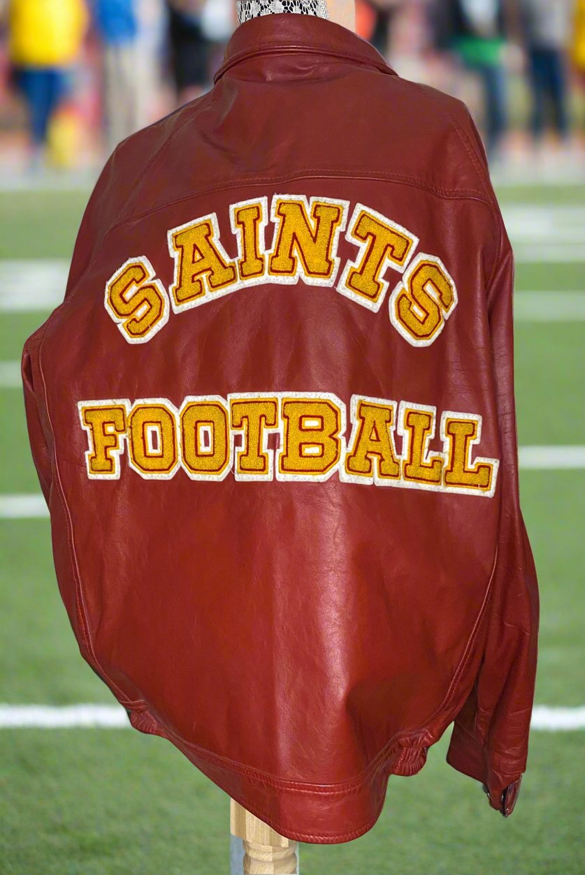 Richview Saints High School Vintage Leather Football Jacket Adult XL - HLJ at HomeRichview Saints High School Vintage Leather Football Jacket Adult XLJacketRichview Saints