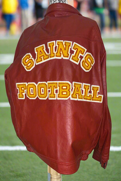 Richview Saints High School Vintage Leather Football Jacket