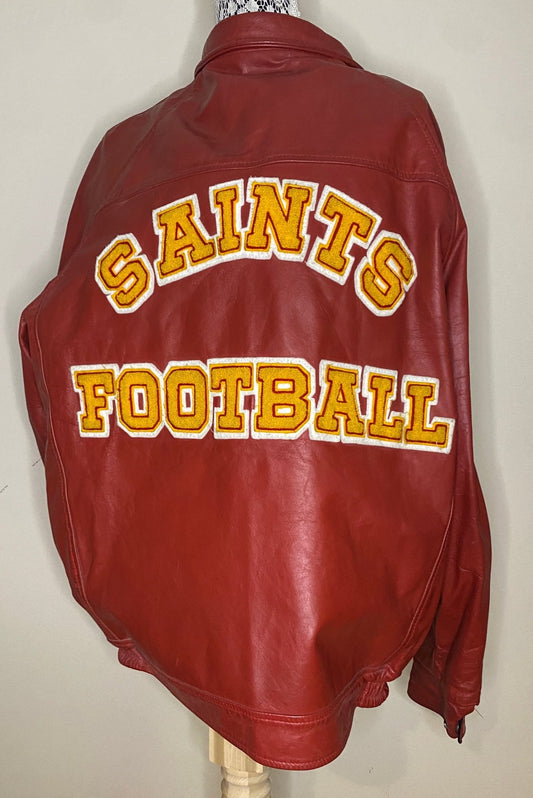 Richview Saints High School Vintage Leather Football Jacket