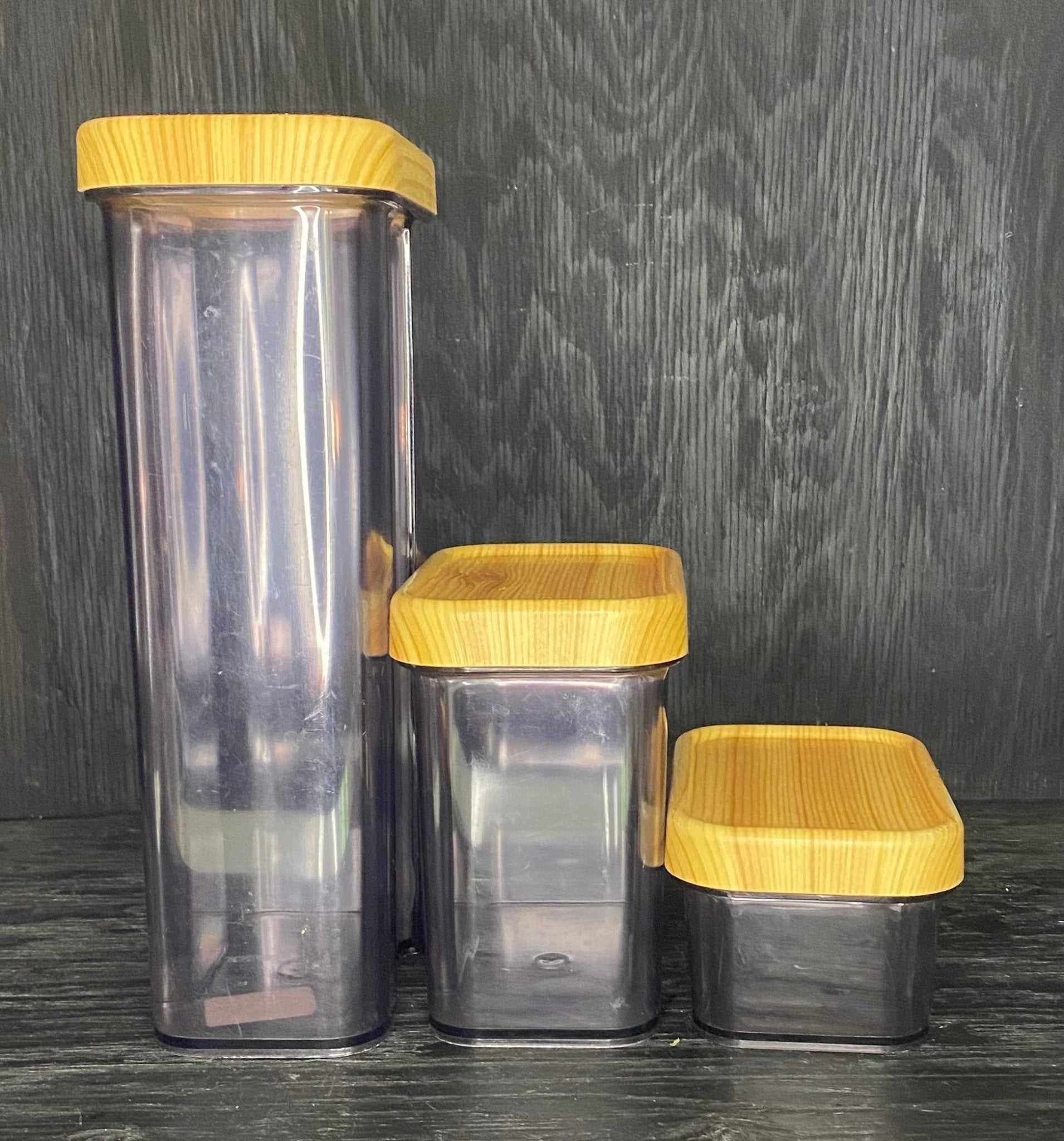 Robex Vintage Wood Grain Food Storage Containers