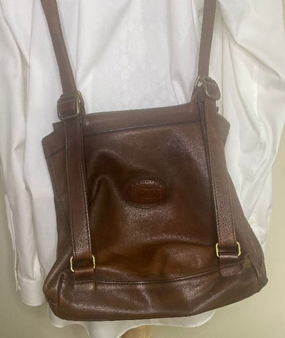 Roots Brown Leather Backpack