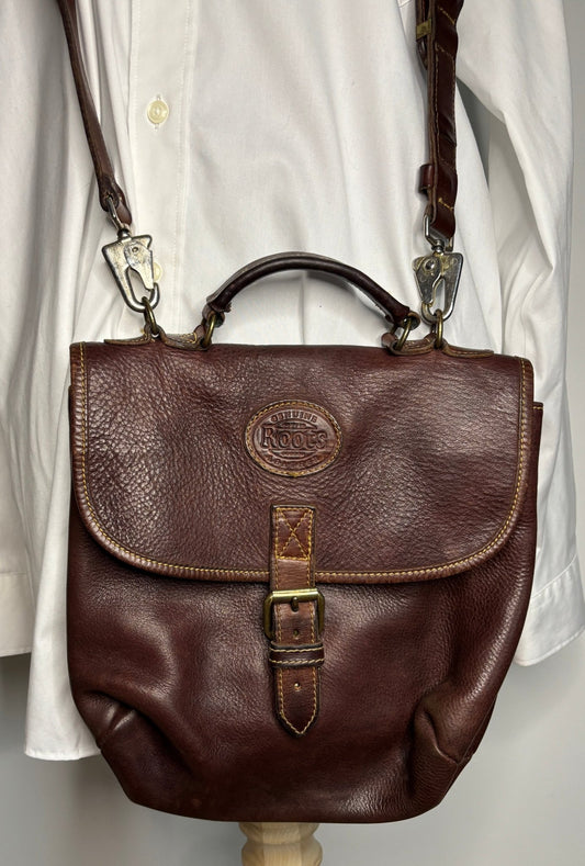 Roots Brown Leather Convertible Purse - HLJ at HomeRoots Brown Leather Convertible PurseCrossbodyRoots