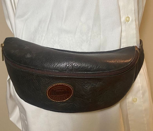 Roots Brown Leather Fanny Pack