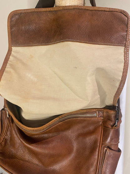 Roots Brown Leather Satchel