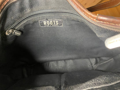 Roots Brown Leather Shoulder Bag