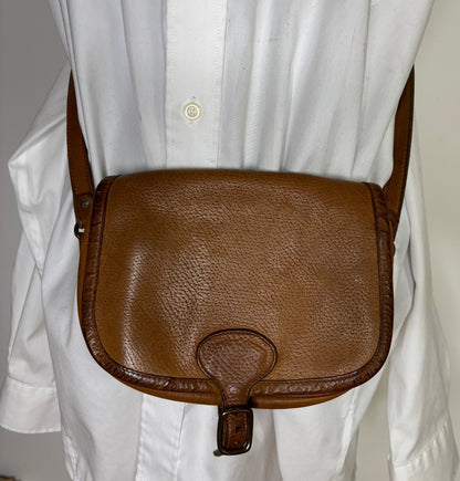 Roots Canada Small Brown Leather Crossbody Purse