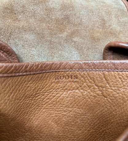 Roots Brown Leather Crossbody Purse