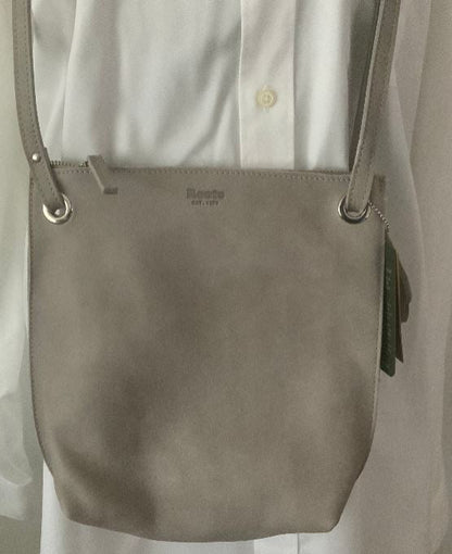 Roots Eddie Tribe Gray Suede Purse