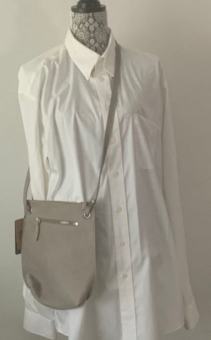 Roots Gray Suede Purse