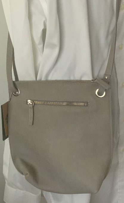 Roots Eddie Tribe Gray Suede Purse