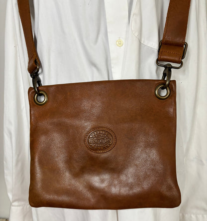 Roots Village Tribe Brown Leather Purse