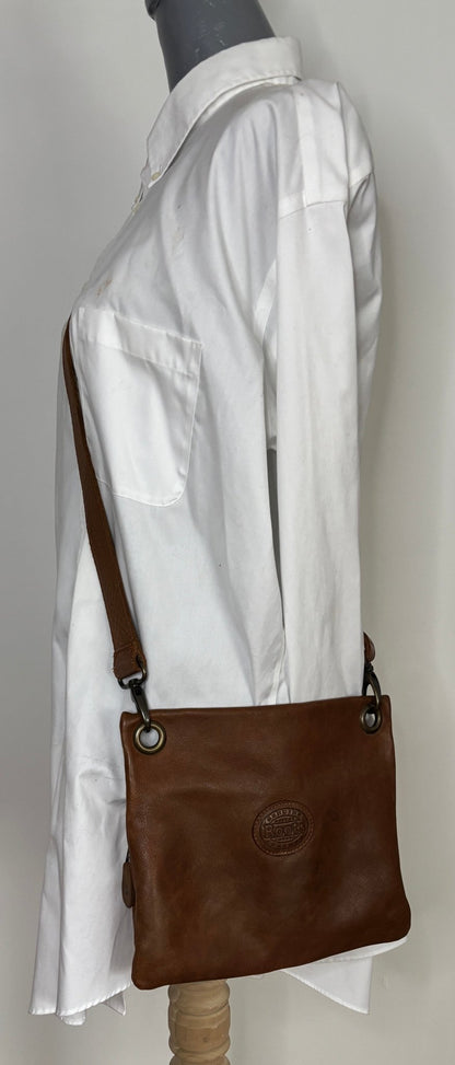 Roots Village Tribe Brown Leather Purse