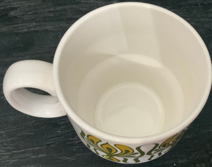 Royal Alma Coffee Mug with green and yellow design