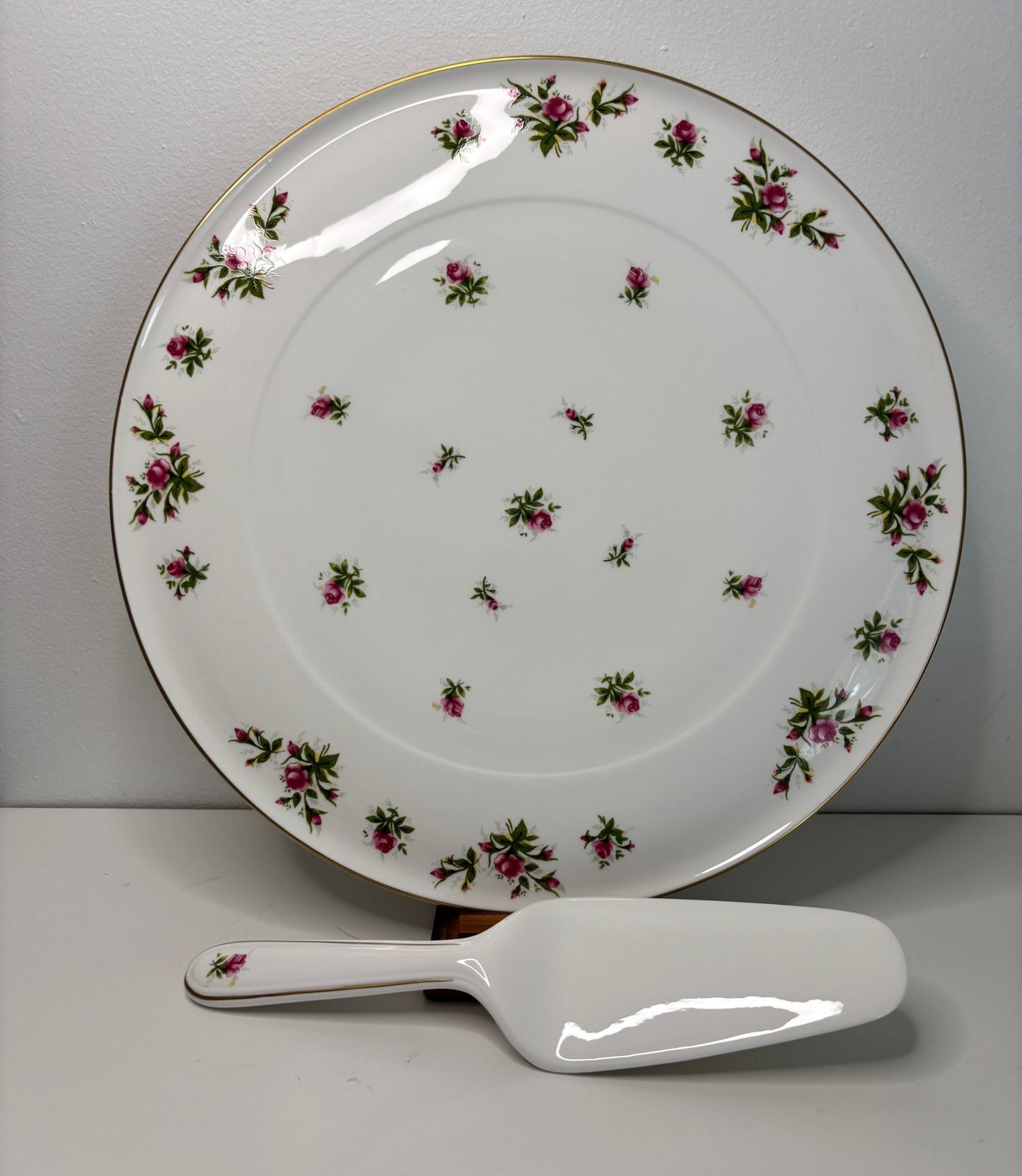 Royal Bone China Spring Flower Cake and Pastry Serving Set