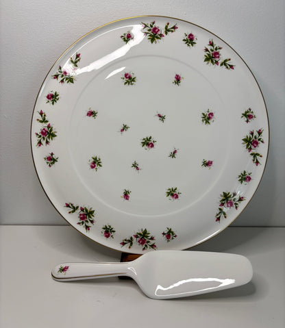 Royal Bone China Spring Flower Cake and Pastry Serving Set