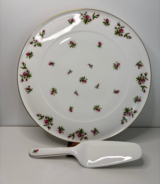 Royal Bone China Spring Flower Cake and Pastry Serving Set