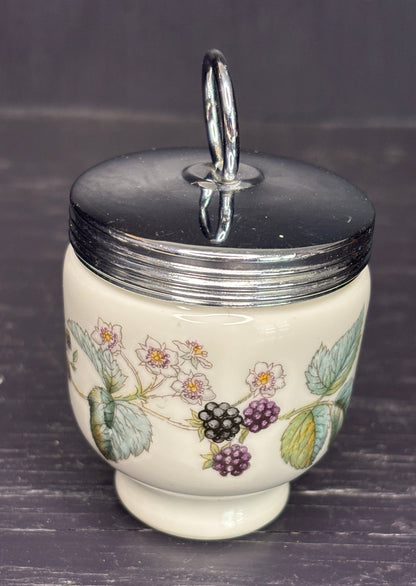 Royal Worcester England Blackberries Porcelain Egg Coddler