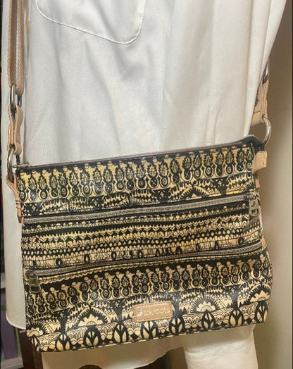 Sakroots Black and Tan Crossbody Purse