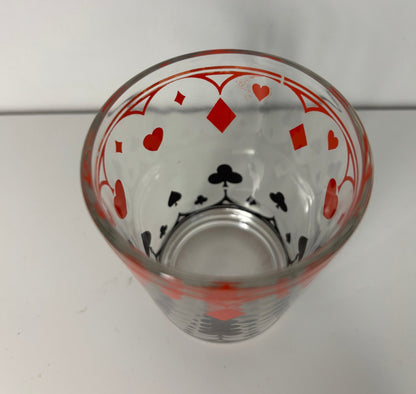 Schwartz Mustard Glass Playing Card Drink Glass