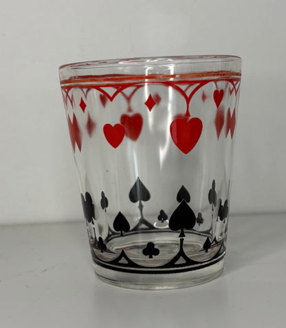 Schwartz Mustard Glass Playing Card Drink Glass