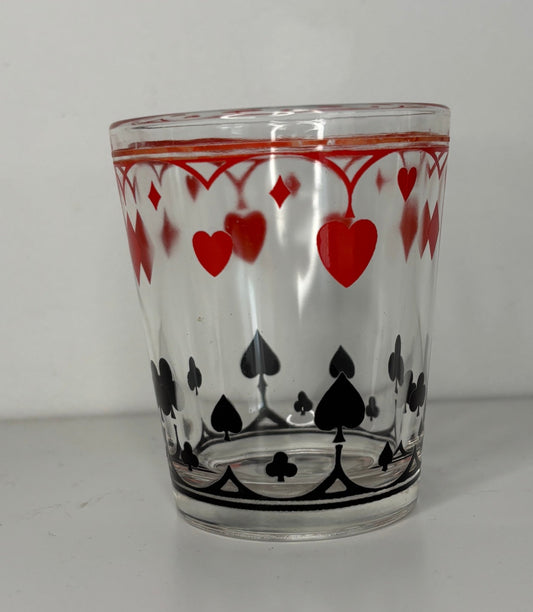 Schwartz Mustard Glass Playing Card Drink Glass