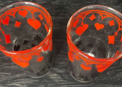 Schwartz Mustard Glass Playing Card Drink Glass