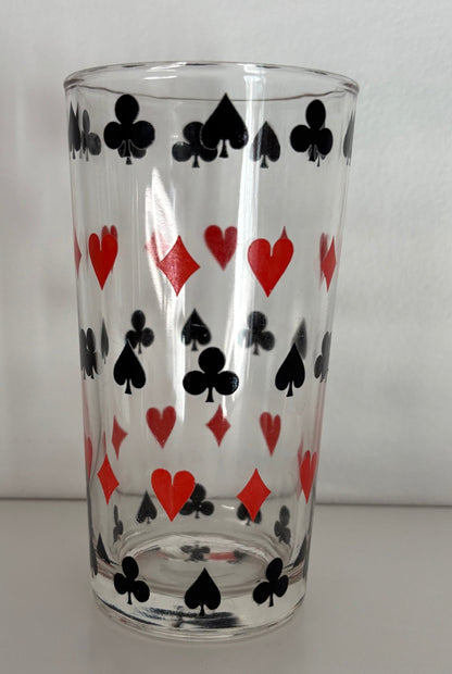 Schwartz Mustard Glass Playing Card Drink Glass
