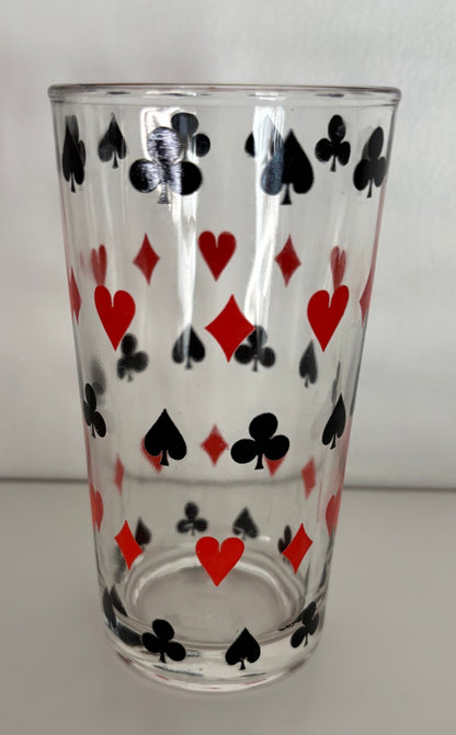 Schwartz Mustard Glass Playing Card Drink Glass
