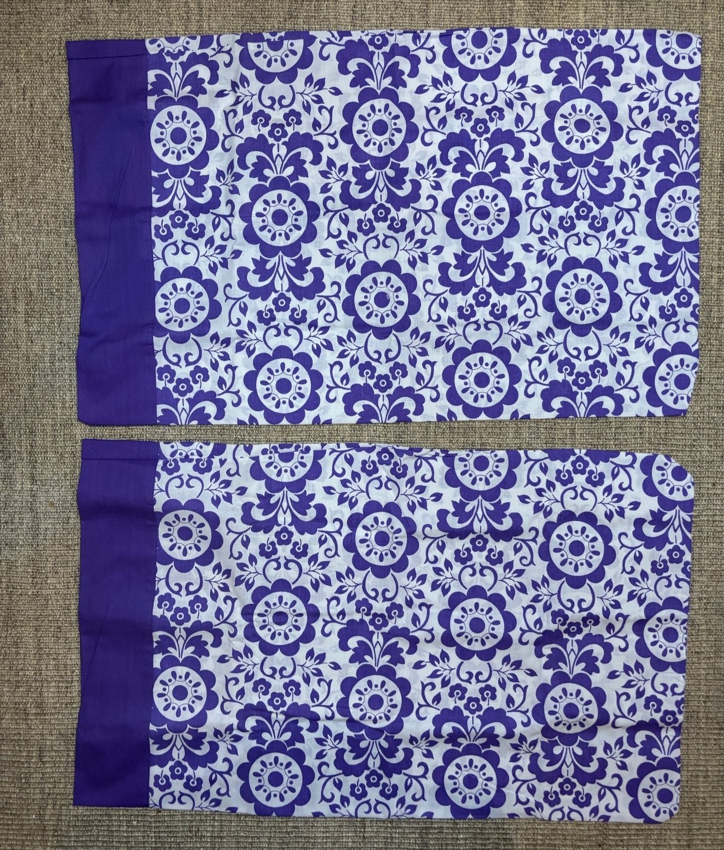 Sears Canada Purple Paisly Vintage Queen Size Pillowcases