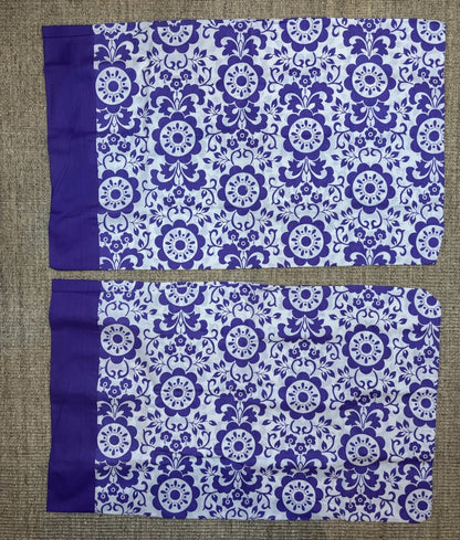 Sears Canada Purple Paisly Vintage Queen Size Pillowcases