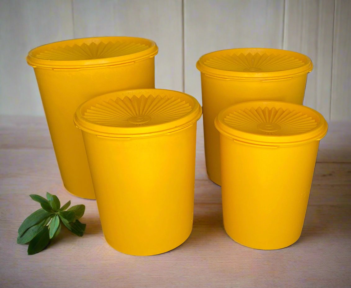 Set of 4 Orange Tupperware Servalier Storage Containers - HLJ at HomeSet of 4 Orange Tupperware Servalier Storage ContainersFood StorageTupperware