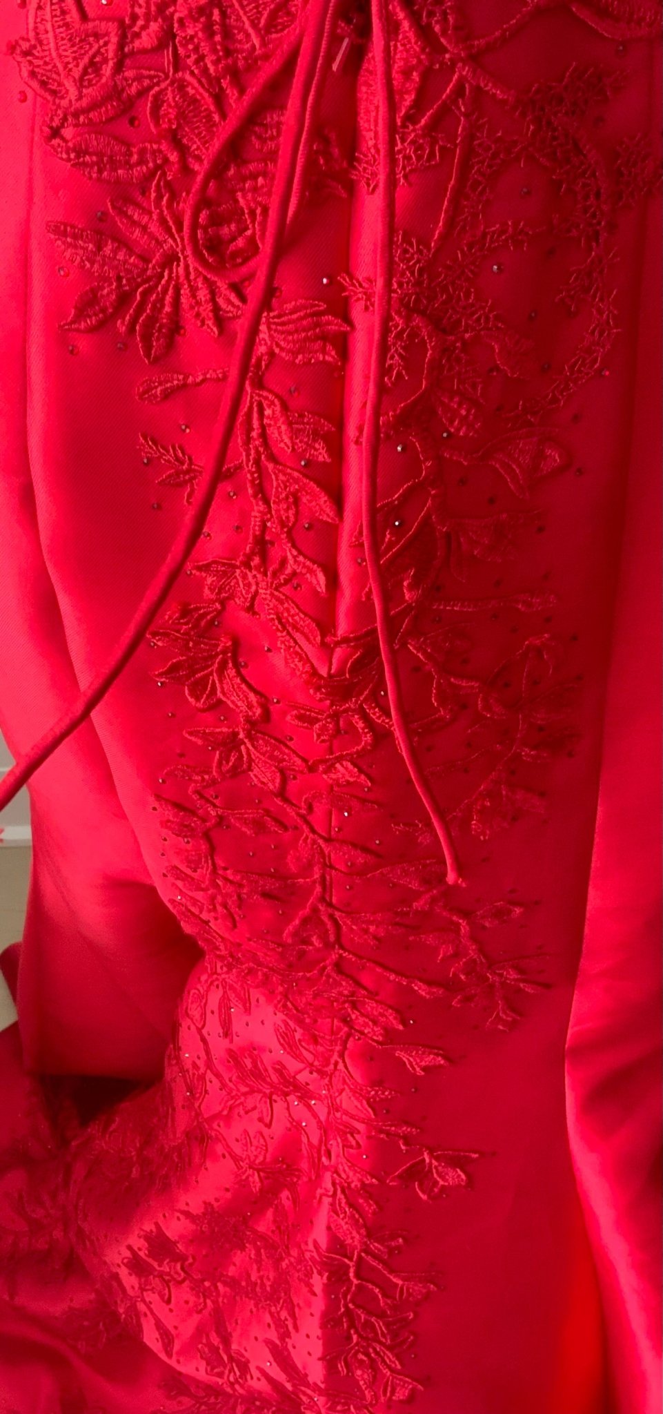 Sherri Hill Full Length Red Formal Dress
